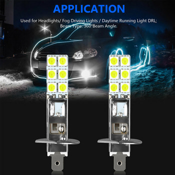 2 τμχ Προβολείς LED αυτοκινήτου H1 H4 H7 Προβολείς 6000K Super White Lamps 55W 100W Canbus Bulbs Kit Προβολείς ομίχλης Αξεσουάρ