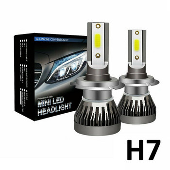 2бр. Автомобилни LED фарове H1 H4 H7 Фарове 6000K Супер бели лампи 55W 100W Canbus Комплект крушки Аксесоари за фарове за мъгла