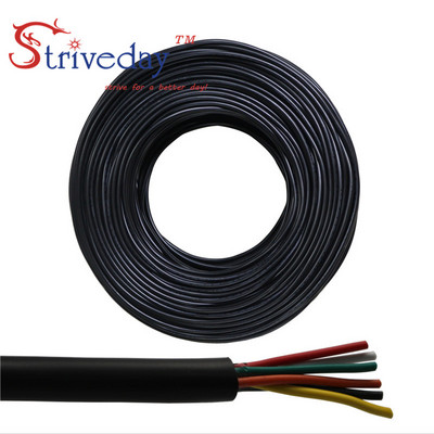 UL 2464 24AWG 10 μέτρα 2C/3C/4C/5C/6C πολυπύρηνο μπουφάν καλωδίου PVC επικασσιτερωμένο χάλκινο σύρμα καλώδιο ήχου Καλώδιο τροφοδοσίας