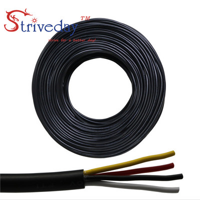 UL 2464 24AWG 10 μέτρα 2C/3C/4C/5C/6C πολυπύρηνο μπουφάν καλωδίου PVC επικασσιτερωμένο χάλκινο σύρμα καλώδιο ήχου Καλώδιο τροφοδοσίας