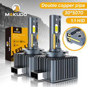 60000LM D3S Faruri LED Canbus D1S D2S D4S D5S D1R D2R D3R D4R D5R 120W LED Turbo 5070 Cip CSP 6000K Alb 12V 24V