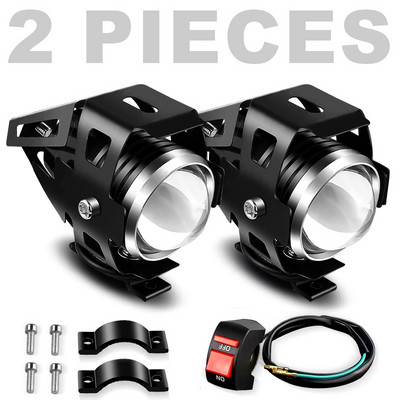 Motociklu priekšējais lukturis U5 LED prožektori Moto papildu apgaismojums DRL motociklu lukturi miglas lukturis Universāls 12V velosipēdiem automašīnām