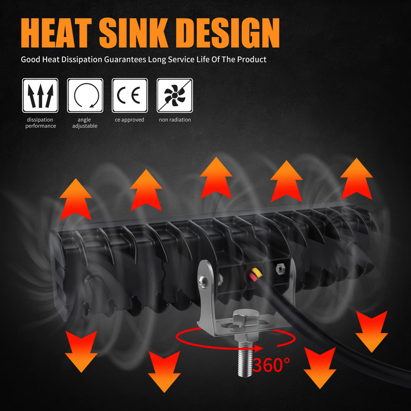 Bară luminoasă de lucru rezistentă la apă Proiector cu LED Bară Offroad 12V 24V Lampă de ceață LED pentru camion Off Road SUV Conducere mașină ATV Barcă