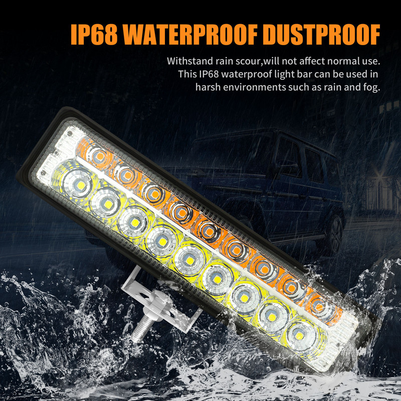 Bară luminoasă de lucru rezistentă la apă Proiector cu LED Bară Offroad 12V 24V Lampă de ceață LED pentru camion Off Road SUV Conducere mașină ATV Barcă