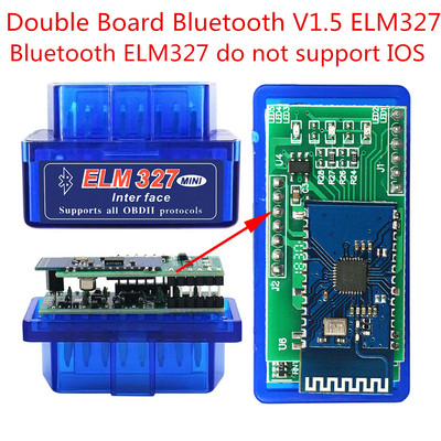 Super Mini ELM327 Bluetooth V1.5 cu dublu Pic18f25k80 WIFI ELM 327 V1.5 Scaner OBD2 Instrument universal de diagnosticare Android IOS