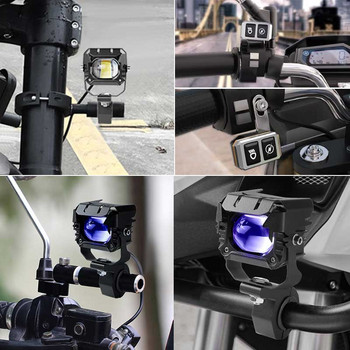 Προβολείς μοτοσικλέτας Demon Eye Spotlight 90W Led βοηθητικός προβολέας 5000lm Προβολείς ομίχλης High Beam Driving Lighting Lens Headlight Bulb