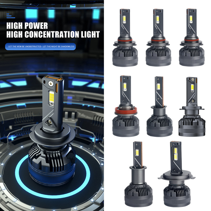 Faruri LED auto H1 H4 H7 H11 9005 9006 9012 Becuri LED 160W 15000LM Lampă de ceață super luminoasă 6000K IP67 Lampă albă impermeabilă