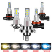 Dukallson Turbo H1 H4 H7 H8 H11 HB3 9005 HB4 9006 Led Priekšējie lukturi Mini 20000LM Automašīnas spuldze Tālo tuvās Gaismas Automobiļu Auto Lamp
