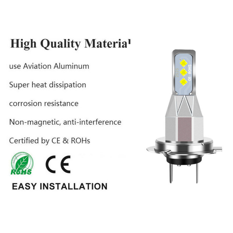 Dukallson Turbo H1 H4 H7 H8 H11 HB3 9005 HB4 9006 Led priekiniai žibintai Mini 20000LM automobilio lemputė tolimųjų artimųjų šviesų automobilių automatinė lempa