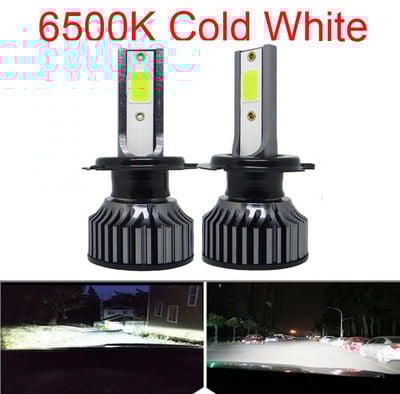 2 buc. faruri cu LED-uri pentru mașină 20000LM H7 H11 becuri de ceață 9006/HB4 9005/HB3 9012 HIR2 5202 6000K 2/4 laturi COB chip auto becuri faruri auto