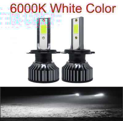 2 buc. faruri cu LED-uri pentru mașină 20000LM H7 H11 becuri de ceață 9006/HB4 9005/HB3 9012 HIR2 5202 6000K 2/4 laturi COB chip auto becuri faruri auto