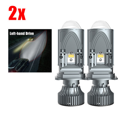 H4 120W 30000LM itin ryškus automobilio LED priekinis žibintas Auto 9003/HB2 mini projektorius dviejų lęšių tolimosios artimosios šviesos lemputė