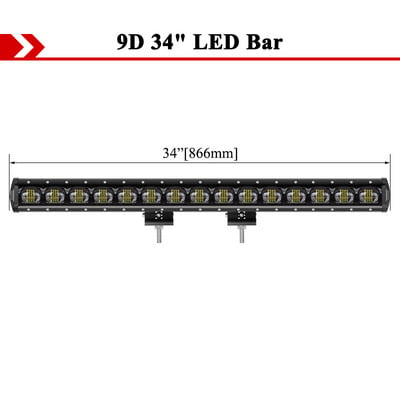 CREK 9D LED Bară Lumină Barra Car 12V 24V Bară luminoasă de lucru offroad cu un singur rând pentru camion 4x4 Ford Tractor Defender Volvo Honda Niva RV