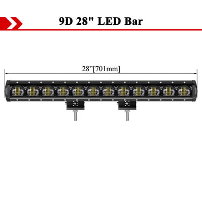 CREK 9D LED Bară Lumină Barra Car 12V 24V Bară luminoasă de lucru offroad cu un singur rând pentru camion 4x4 Ford Tractor Defender Volvo Honda Niva RV