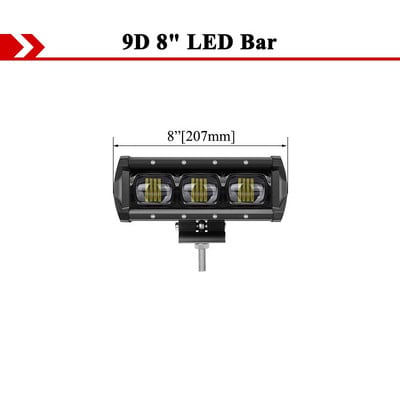 CREK 9D LED Bară Lumină Barra Car 12V 24V Bară luminoasă de lucru offroad cu un singur rând pentru camion 4x4 Ford Tractor Defender Volvo Honda Niva RV