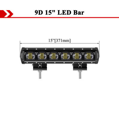 CREK 9D LED Bară Lumină Barra Car 12V 24V Bară luminoasă de lucru offroad cu un singur rând pentru camion 4x4 Ford Tractor Defender Volvo Honda Niva RV