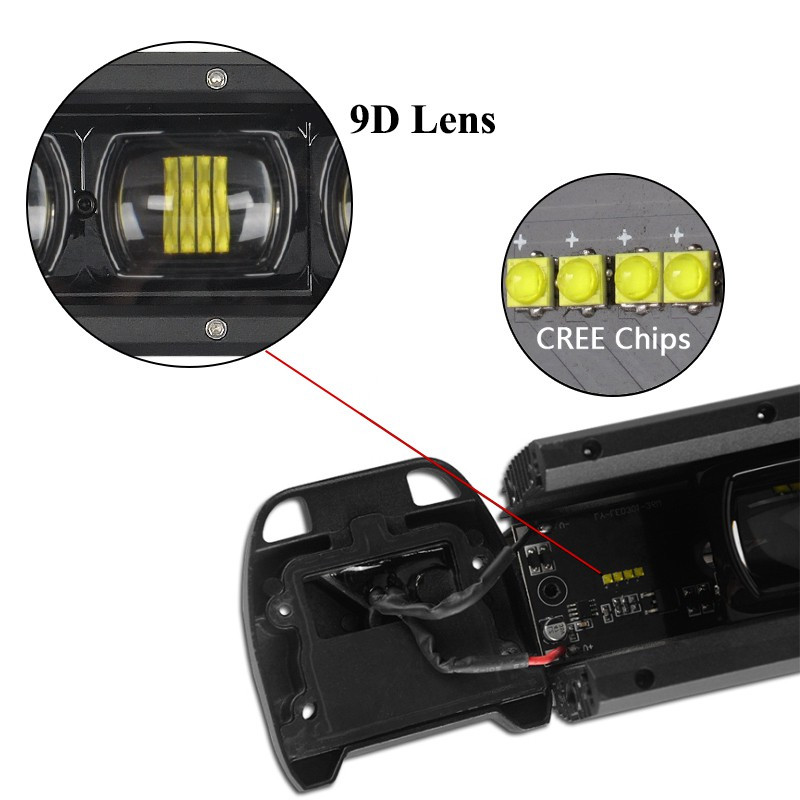 CREK 9D LED Bară Lumină Barra Car 12V 24V Bară luminoasă de lucru offroad cu un singur rând pentru camion 4x4 Ford Tractor Defender Volvo Honda Niva RV