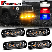 1gab 4LED mirgojošs signāllampas LED gaismas josla Automašīnas stroboskopa brīdinājuma gaismas avārijas lampas gaismas josla policijas kravas apvidus motocikla motociklam