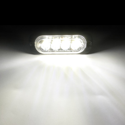 1gab 4LED mirgojošs signāllampas LED gaismas josla Automašīnas stroboskopa brīdinājuma gaismas avārijas lampas gaismas josla policijas kravas apvidus motocikla motociklam