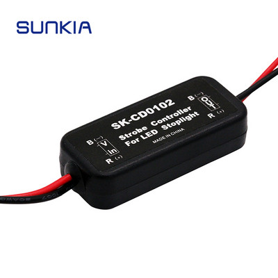 GS-100A Flash Strobe Controller Module flasher for Brake LED Light Light Stop 12-24V Προστασία από βραχυκύκλωμα CD0100/01/02