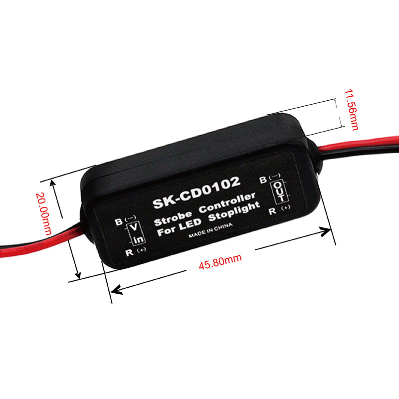 GS-100A Flash Strobe Controller Module flasher for Brake LED Light Light Stop 12-24V Προστασία από βραχυκύκλωμα CD0100/01/02