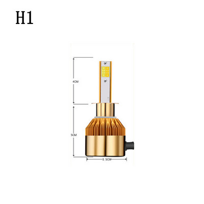 1db fehér és sárga kettős színhőmérsékletű fényszóró H7 H11 H4/HB2/9003 9005/HB3/H10 Módosított távoli közeli LED-es autóvilágítás