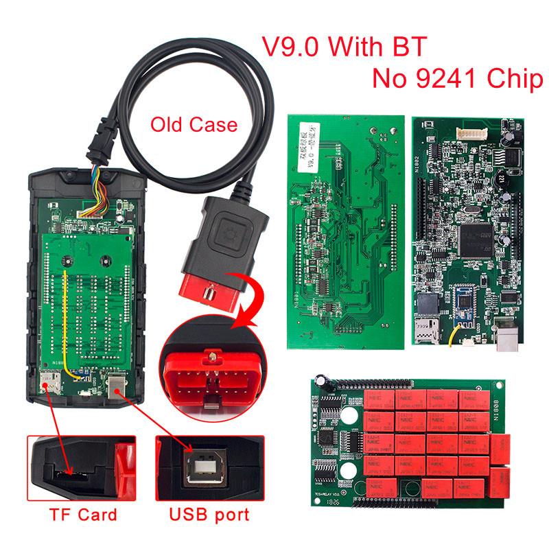TCS Pro Bluetooth 2020.23 Keygen VCI V3.0 NEC relé Real 9241A Multidiag Pro+ OBD2 szkenner Auto Truck Diagnostic Tool