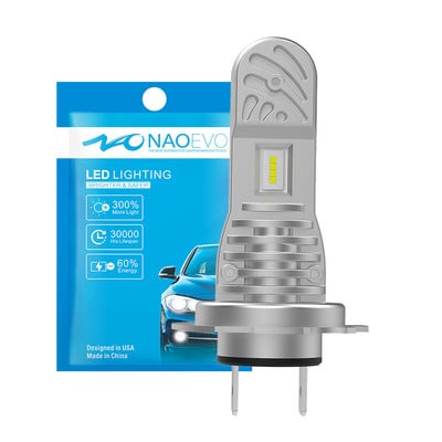 Far NAO H7 LED Mini Dimensiune Turbo Bec 30W 12V fără fir pentru Lampă de cap auto Super Bright CSP 6500K Far auto alb