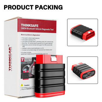 2023 Thinkcar Thinksafe OBD2 Bluetooth Scanner Reader Code Car Scan All System 5 Reset OBD 2 Auto Diagnostic Tools PK Thinkdiag