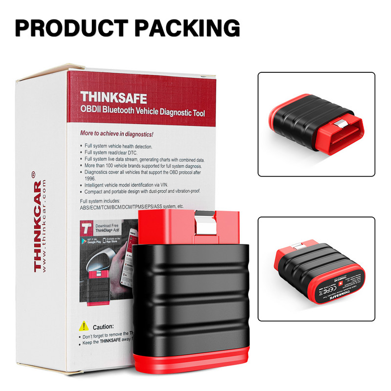 2023 Thinkcar Thinksafe OBD2 Bluetooth skaitytuvas kodų skaitytuvas Automobilis Visos sistemos nuskaitymas 5 Atkurti OBD 2 automatinės diagnostikos įrankiai PK Thinkdiag