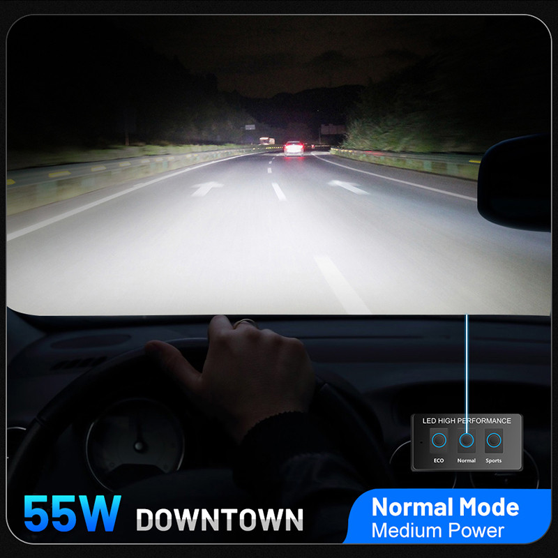 H11 H7 LED 60000LM 3 režimy prepínača svetlometov do auta 12V 24V H8 H9 9005 9006 9012 HIR2 35W 55W 75W diaľkové ovládanie žiarovka s vysokým jasom