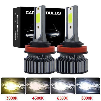 Muxall Mini Led auto esitule pirnid H7 H4 H1 H3 9005 HB3 9006 HB4 9012 Canbus H11 Led H8 H9 H27/880 auto esilatern 80W 12000LM