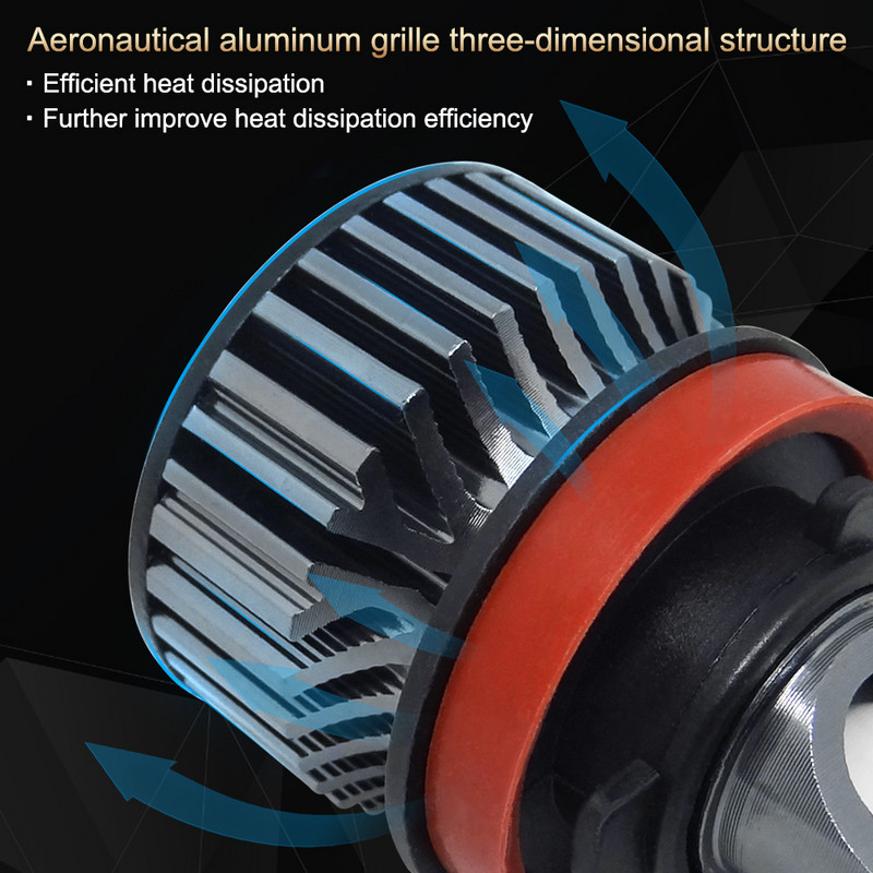 Muxall Mini Led auto esitule pirnid H7 H4 H1 H3 9005 HB3 9006 HB4 9012 Canbus H11 Led H8 H9 H27/880 auto esilatern 80W 12000LM