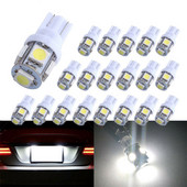 Led Gaismas auto Jauns 10gab Super Bright LED T 10 Wedge 5 SMD 5050 LED spuldzes 192 168 193 W5W 2825 158 platuma lampa