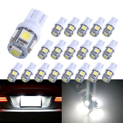 Led Lights for Car New 10pcs Super Bright  LED T 10 Wedge 5 SMD 5050 LED Light Bulbs 192 168 193 W5W 2825 158 Width Lamp