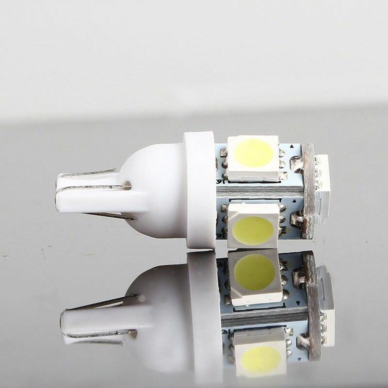Led žibintai automobiliui Nauji 10vnt Super Bright LED T 10 Wedge 5 SMD 5050 LED lemputės 192 168 193 W5W 2825 158 pločio lempa