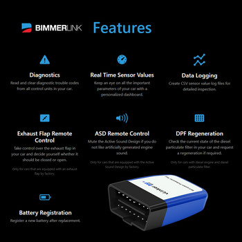 Vgate vLinker BM ELM327 за BMW Скенер wifi Bluetooth 4.0 OBD2 OBD 2 Автомобилен диагностичен инструмент за автоматично сканиране Bimmercode ELM 327 V 1 5