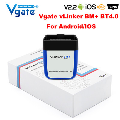 Vgate vLinker BM ELM327 BMW szkennerhez wifi Bluetooth 4.0 OBD2 OBD 2 autódiagnosztikai automatikus kiolvasó eszköz Bimmercode ELM 327 V 1 5