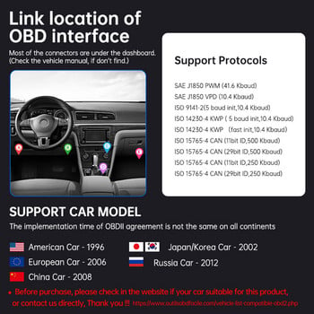 KUULAA OBD2 Scanner Bluetooth 4.0 ELM327 V1.5 OBD 2 Car Diagnostic Tool for IOS Android PC Scanner ELM 327 OBDII Reader