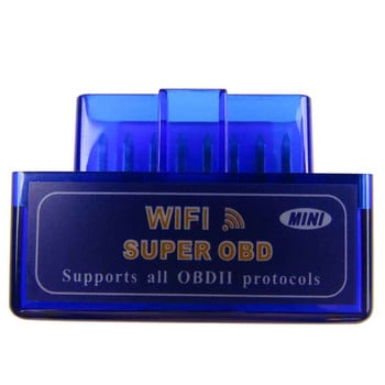 Elm-327 Obd2 скенер Elm327 V1.5 Wifi OBD 2 диагностичен скенер за кола iOS OBDII ELM 327 V 1.5 Кодови четци Диагностични инструменти