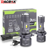 Far de mașină H4 A3 H4 LED Faruri de proiector Lentilă 100W Mini bec de proiector Faza mare de închidere Far cu LED Plug-and-play