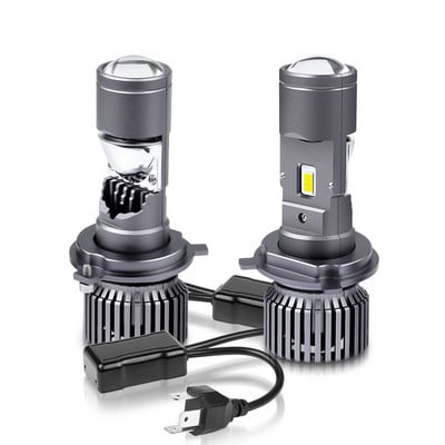 Far de mașină H4 A3 H4 LED Faruri de proiector Lentilă 100W Mini bec de proiector Faza mare de închidere Far cu LED Plug-and-play
