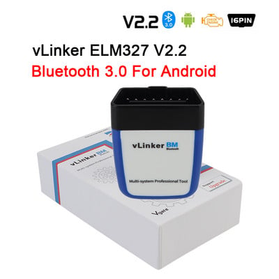 ELM327 V2.2 vLinker BM Bluetooth-съвместим 3.0 автомобилен диагностичен инструмент OBD2 скенер за BMW Bimmercode Code Reader