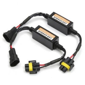 2PCS H8/H11 LED адаптер за декодер на фаровете Canbus Anti-Flicker Harness Bulbs Resistor Decoder Warning Error Canceller Водоустойчив