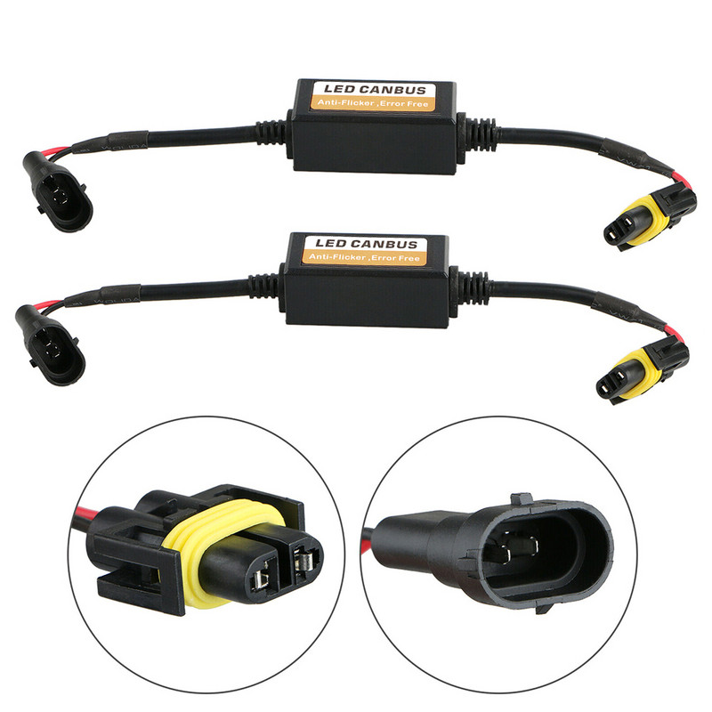 2 buc H8/H11 LED adaptor decodor faruri Canbus anti-pâlpâire becuri cablaj rezistor decodor avertisment anulare eroare impermeabilă