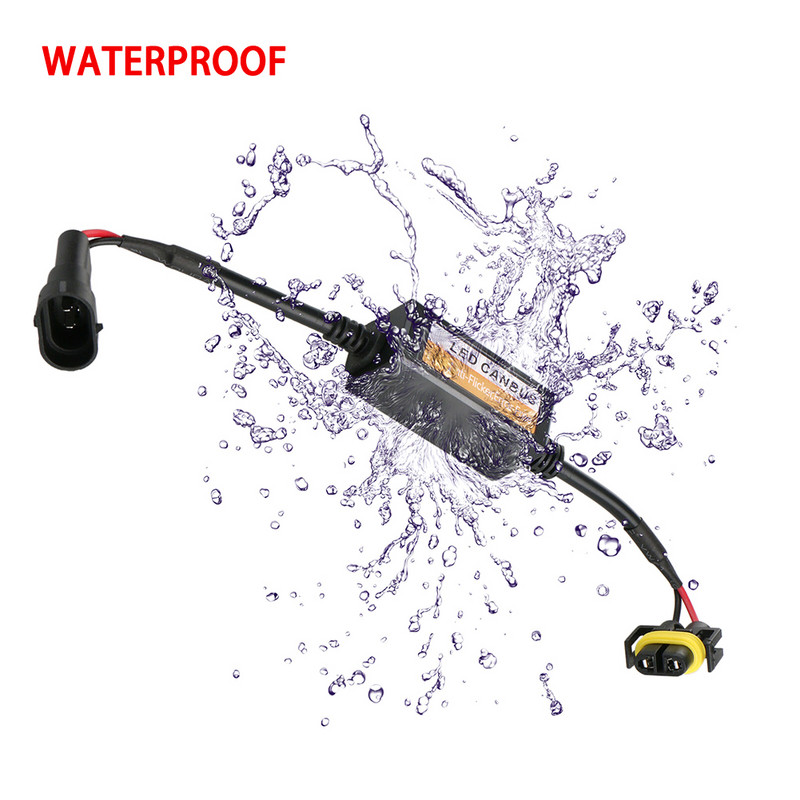 2 buc H8/H11 LED adaptor decodor faruri Canbus anti-pâlpâire becuri cablaj rezistor decodor avertisment anulare eroare impermeabilă