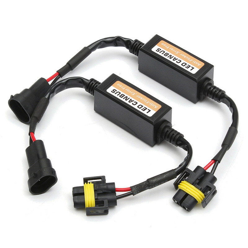 2 buc H8/H11 LED adaptor decodor faruri Canbus anti-pâlpâire becuri cablaj rezistor decodor avertisment anulare eroare impermeabilă