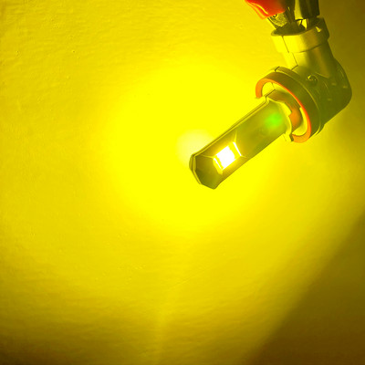 OXILAM 2x H8 H11 LED priekinis žibintas H10 9145 9140 9006 HB4 CSP LED rūko žibintas 6500K 3000K geltona automobilio dienos šviesos lemputė