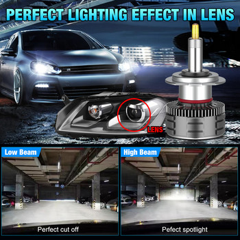 H7 H11 H1 LED H8 Car Headlight Bulbs 360 Copper for Projector Headlamp 6500K HB3 9005 HB4 9006 LED Hir2 9012 Turbo Auto 12V