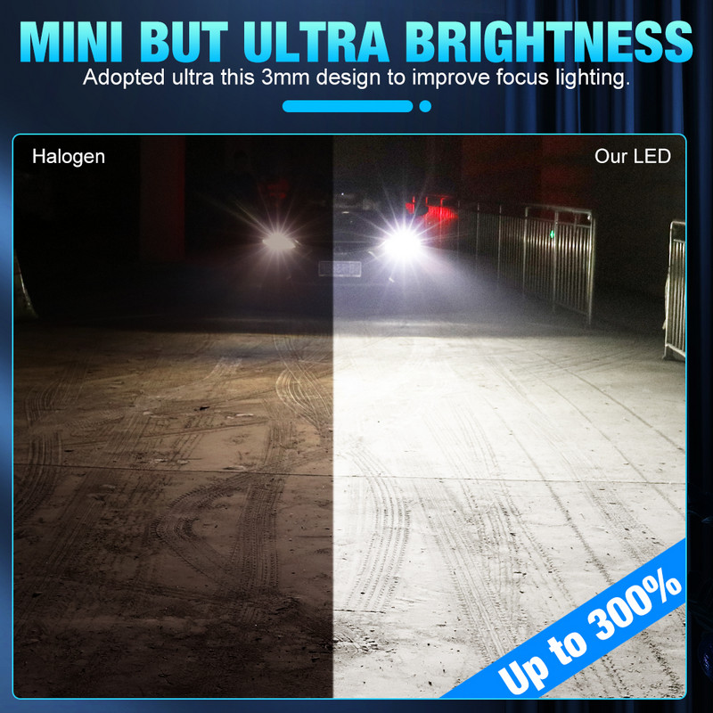 H7 H11 H1 LED H8 Becuri faruri auto cupru 360 pentru far proiector 6500K HB3 9005 HB4 9006 LED Hir2 9012 Turbo Auto 12V